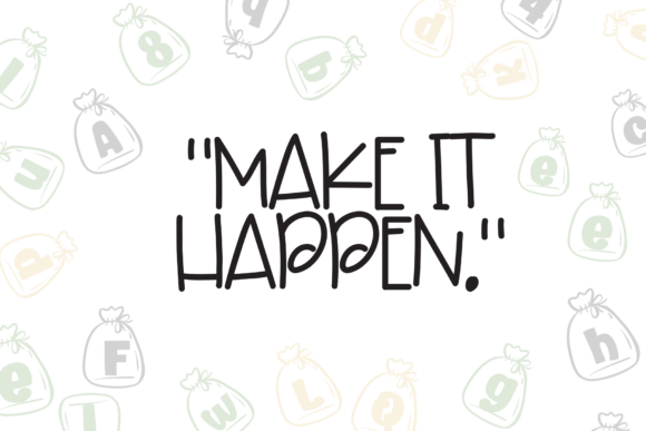 Money Bag Font PNG with transparent background - Preview 4