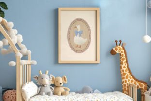 Silly Goose Blue Wall Art Graphic by Svetlana · Creative Fabrica