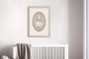 Silly Goose Blue Wall Art Graphic by Svetlana · Creative Fabrica