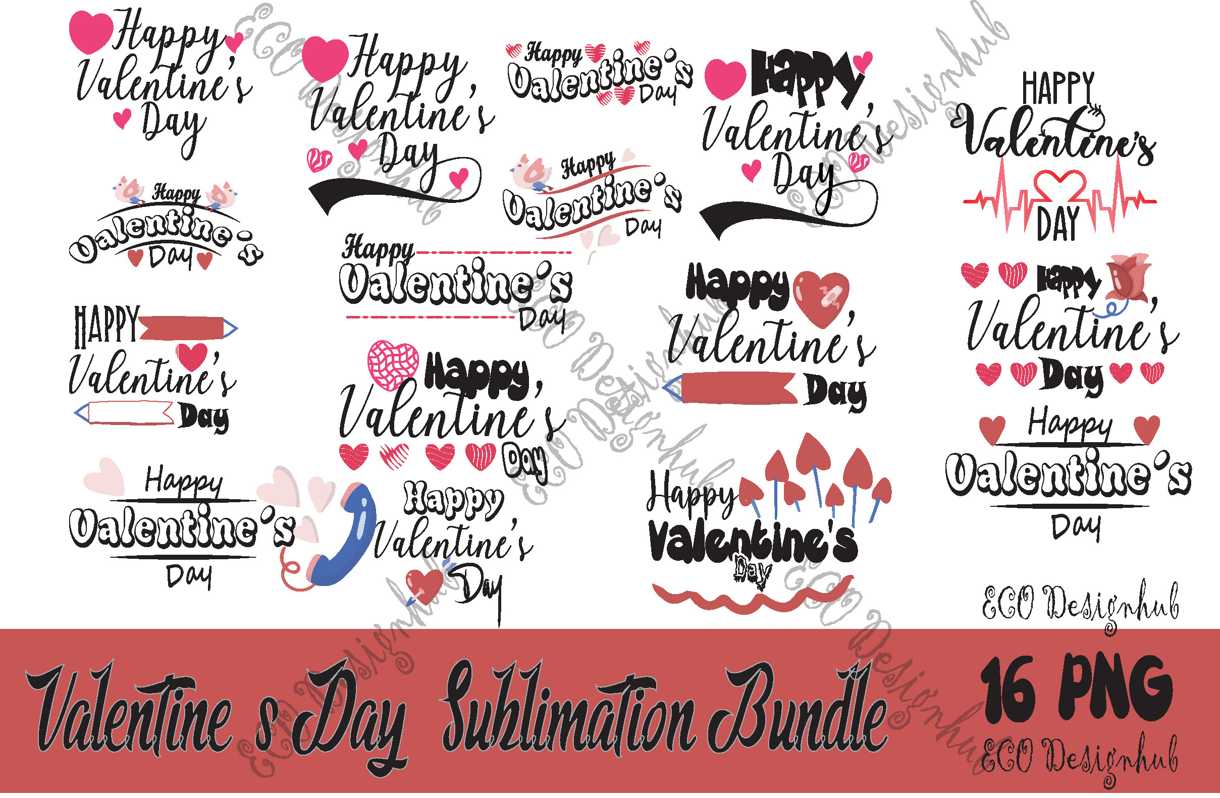 Valentine Love Png Valentines Png Bundle Graphic by ECO Designhub ...