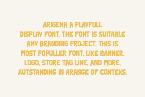 Arigena Font - Preview 1