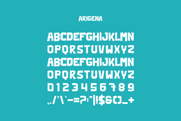 Arigena Font - Preview 2