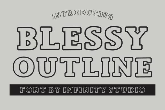 Blessy Outline Fonts