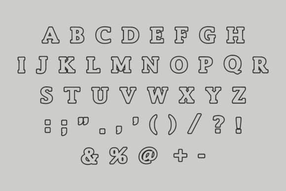 Blessy Outline Font - Preview 4