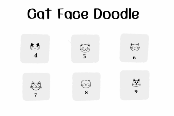 Cat Face Doodle Font - Preview 3