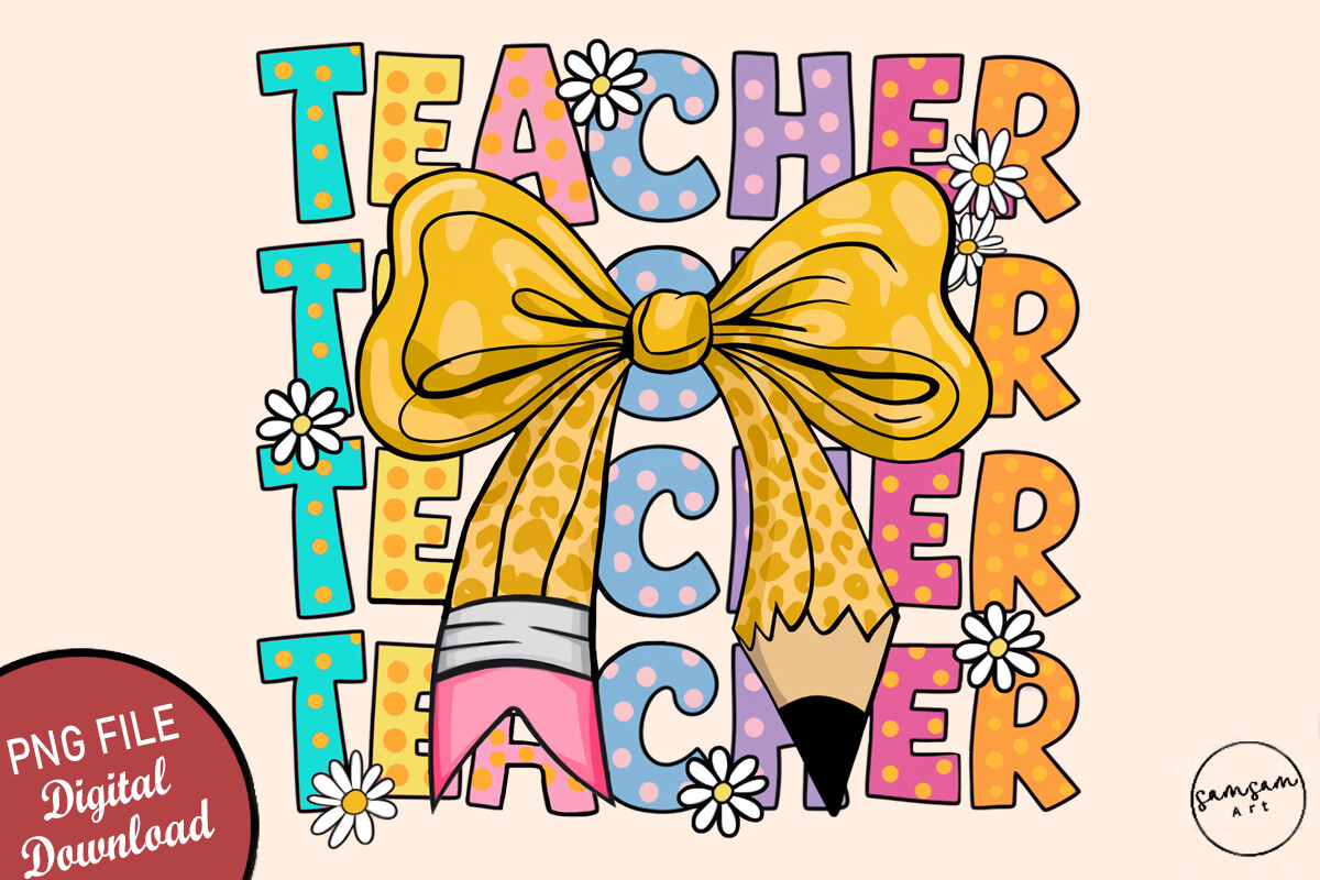 Coquette Teacher Png Graphic by Samsam Art · Creative Fabrica