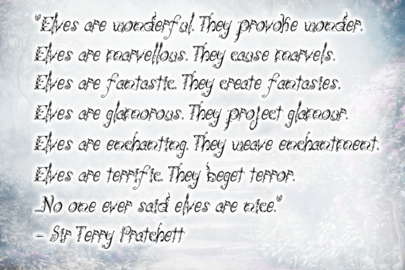 Elf Garden Fantasy Font PNG with transparent background - Preview 1