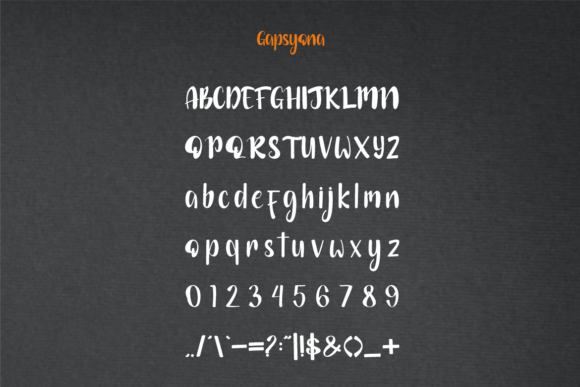 Gapsyona Font - Preview 2
