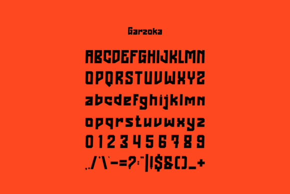 Garzoka Font PNG with transparent background - Preview 2