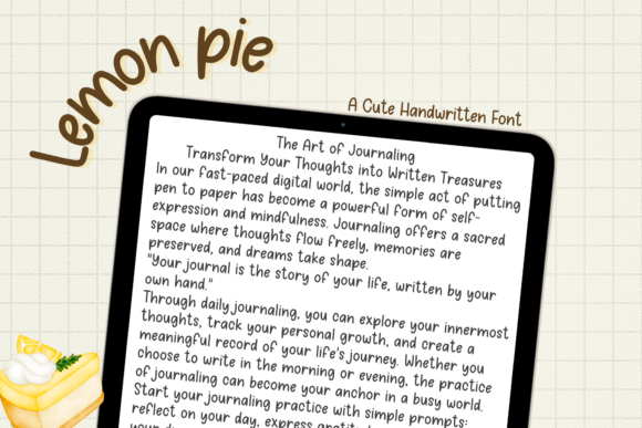 Lemon Pie Font font preview - 2