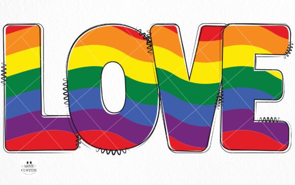 Love Pride Army Font PNG with transparent background - Preview 1