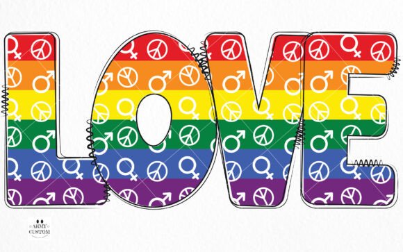 Love Pride Bundle Font PNG with transparent background - Preview 3