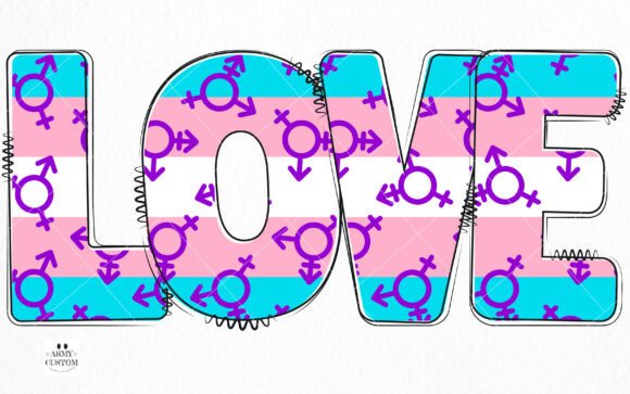 Love Pride Font PNG with transparent background - Preview 1