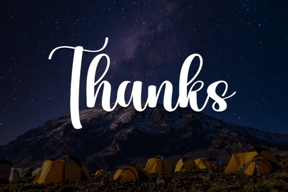 Night Camping Font PNG with transparent background - Preview 6
