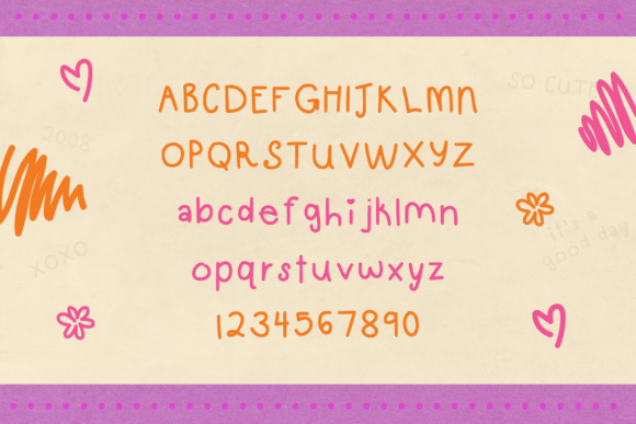 Nostalgic Daydream Font PNG with transparent background - Preview 1