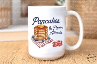 Pancakes and Panic Attacks PNG Graphic by Samsam Art · Creative Fabrica