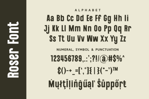 Roser Font PNG with transparent background - Preview 4