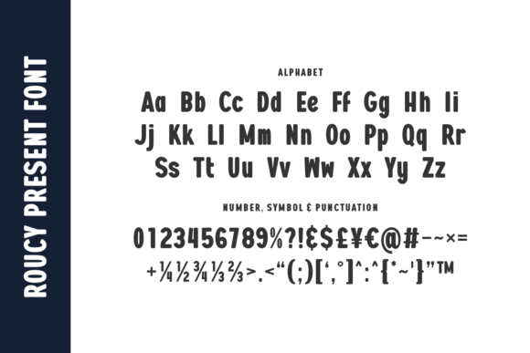 Roucy Present Font PNG with transparent background - Preview 3