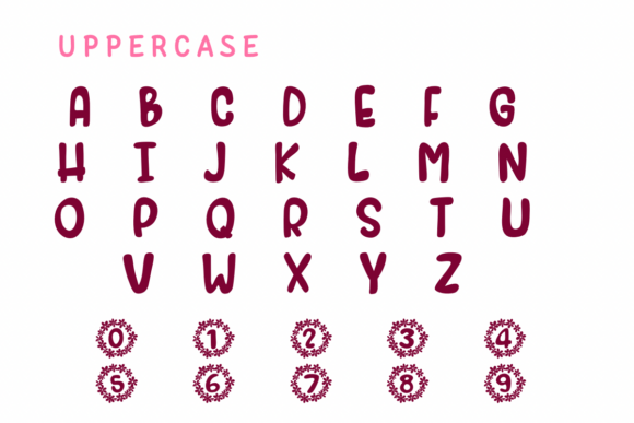 Season Flowers Font PNG with transparent background - Preview 2