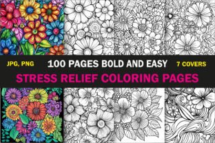Stress Relief Coloring Book Graphic by C F Designer AH · Creative Fabrica