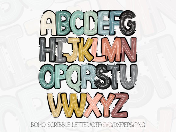 Boho Scribble Letter