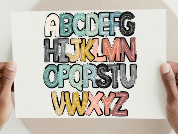 Boho Scribble Letter Font - Preview 1