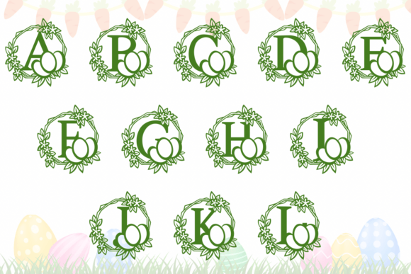 Easter Monogram Font - Preview 1