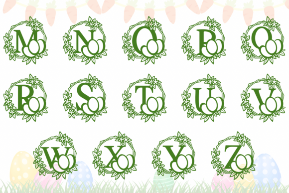 Easter Monogram Font - Preview 2