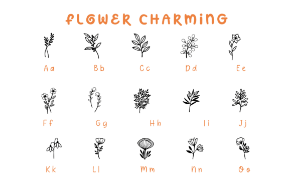 Flower Charming Font - Preview 6