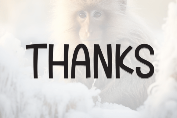 Monkey Winter Font PNG with transparent background - Preview 6