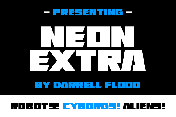 Neon Extra Font PNG with transparent background - Preview 1