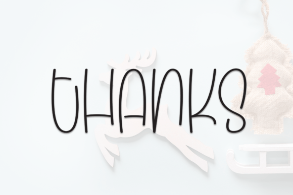 Reindeer Minimalist Font Font PNG with transparent background - Preview 6