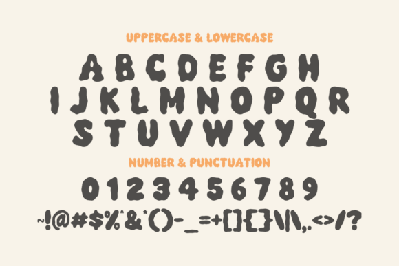 Retro Pumkin Font PNG with transparent background - Preview 1