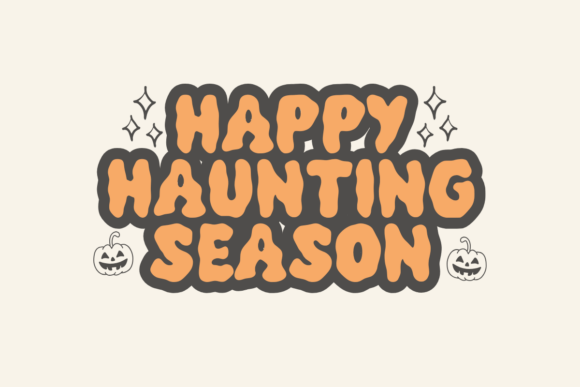 Retro Pumkin Font PNG with transparent background - Preview 3