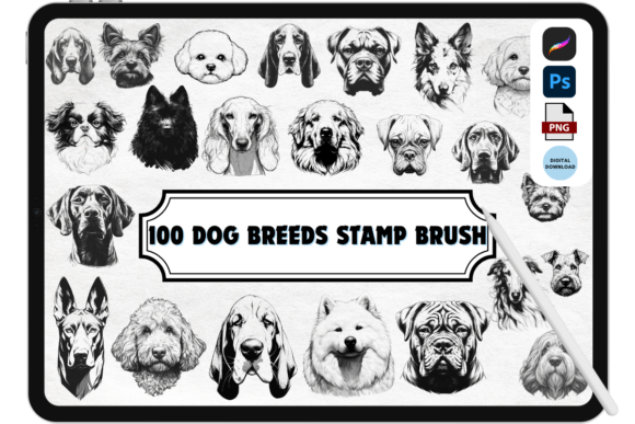 Dogs Photoshop Procreate Brush Clipart Graphic Brushes By kraftcake