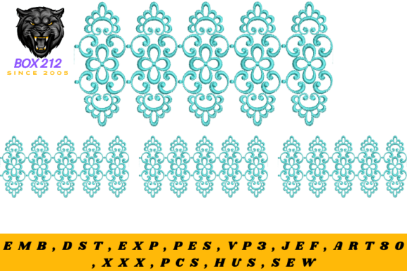 Floral Borders Embroidery Design