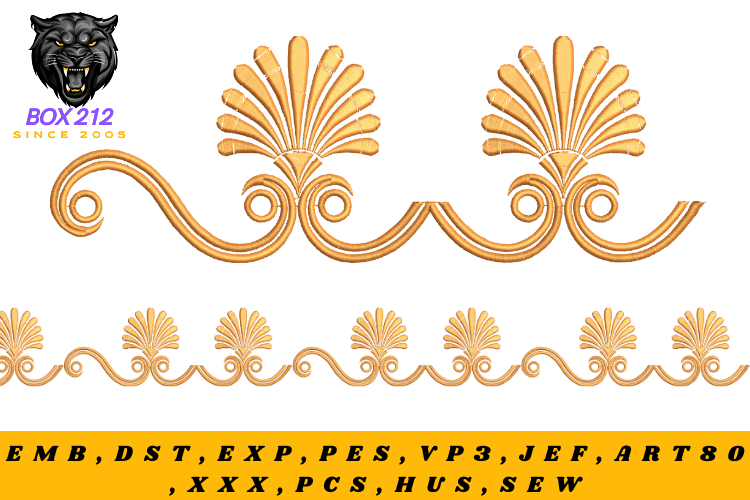 Floral Borders Embroidery Design