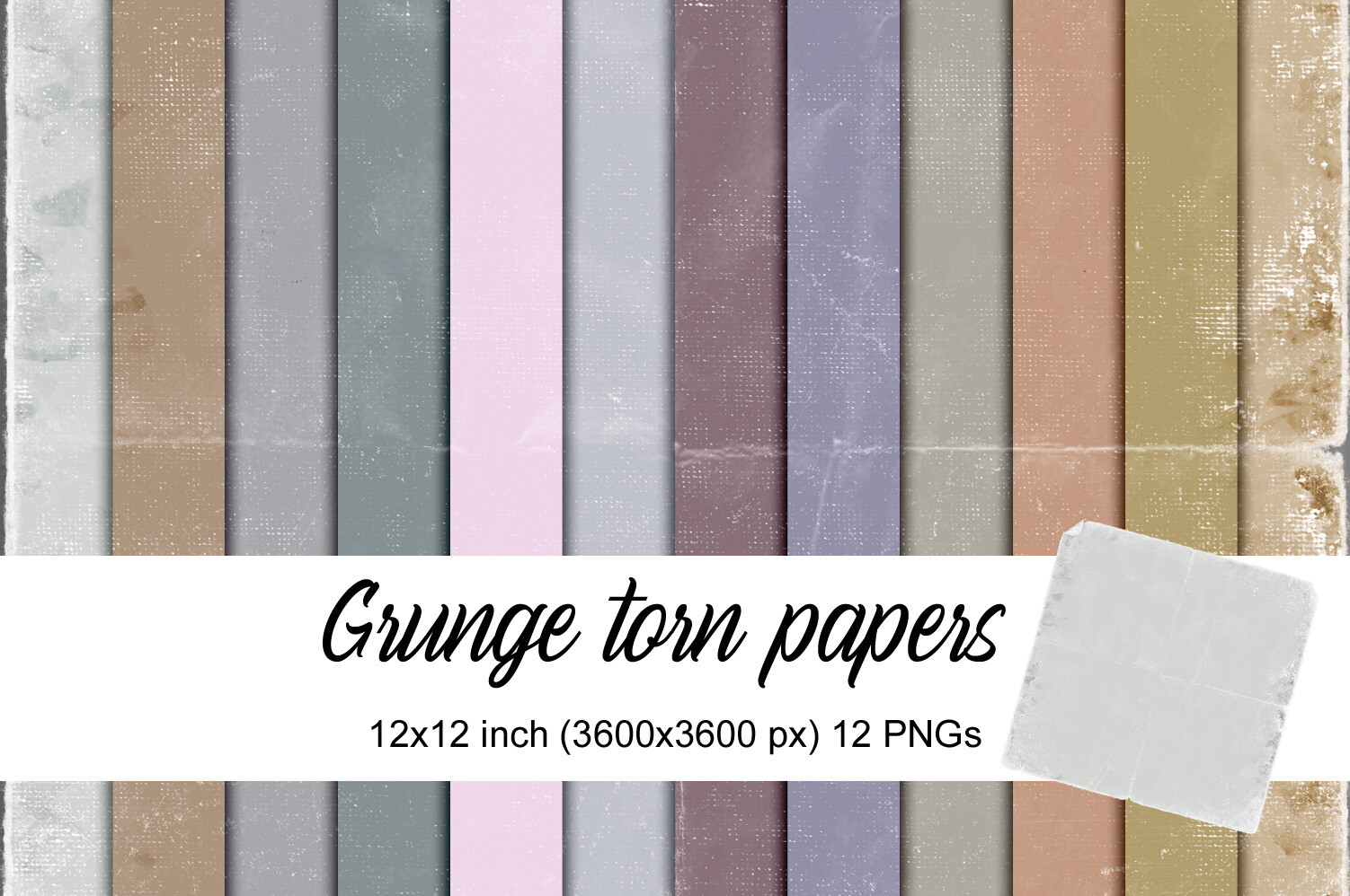 Grungy Torn Papers Graphic by Andrea Kostelic · Creative Fabrica