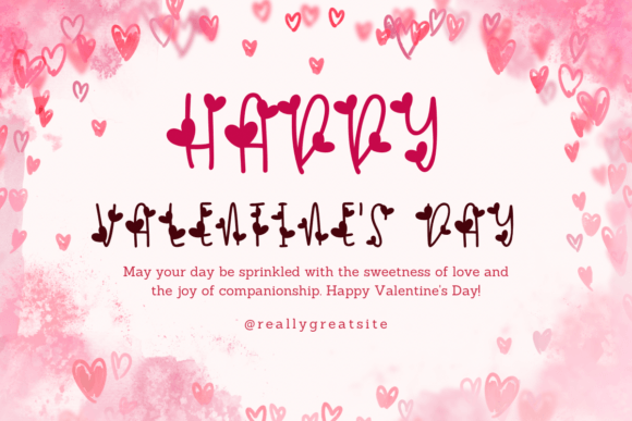 Hearts Love Font PNG with transparent background - Preview 6