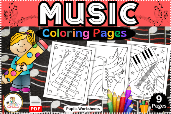Music Instruments Coloring Pages
