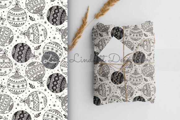 Seamless Pattern with Cute Baubles