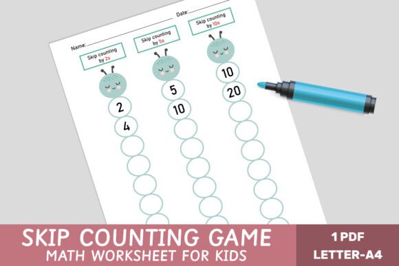 Skip Counting 2s 5s 10s - Math Worksheet