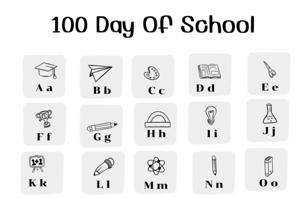 100 Day of School Font - Preview 1