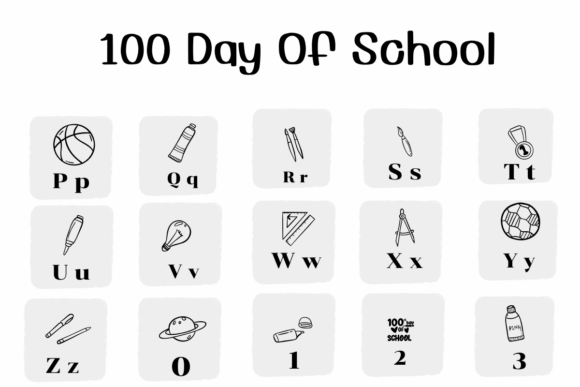 100 Day of School Font - Preview 2