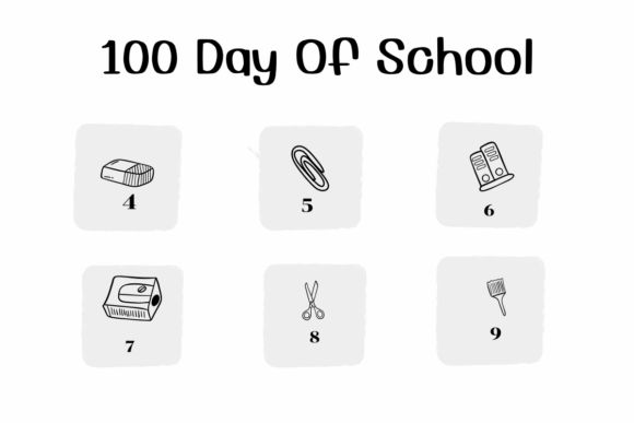 100 Day of School Font - Preview 3