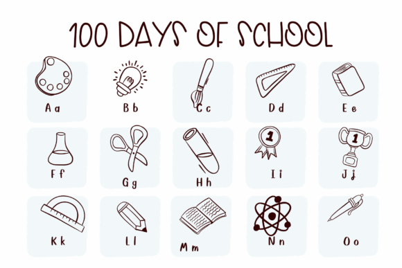 100 Days of School Font - Preview 1