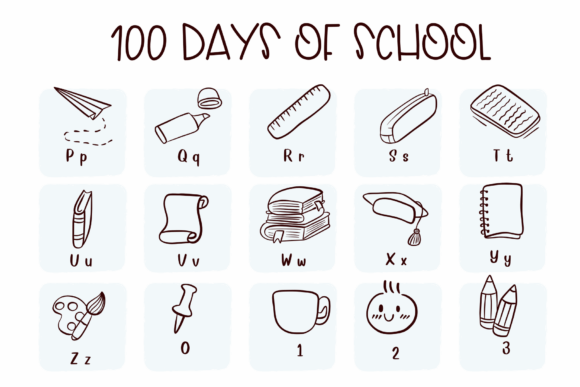 100 Days of School Font - Preview 2