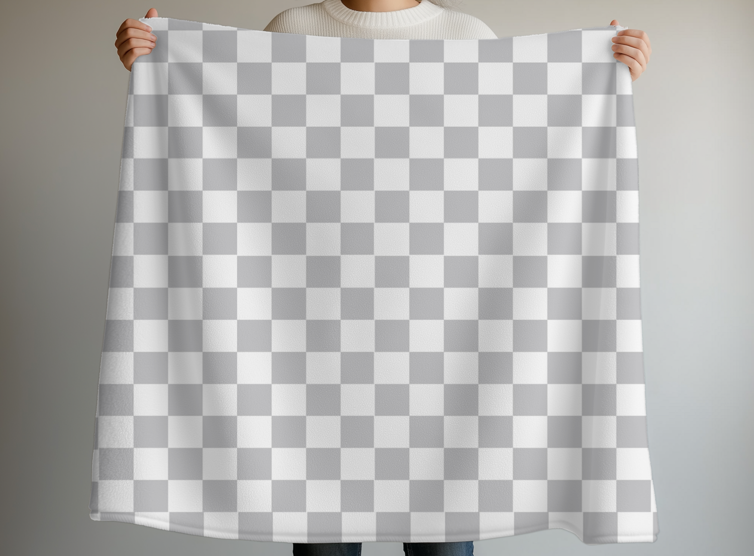 Blanket Fleece Throw PNG Mockup