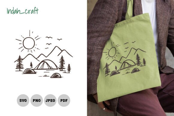 Camping Landscape SVG & Clipart Graphic Crafts By Indah_Craft