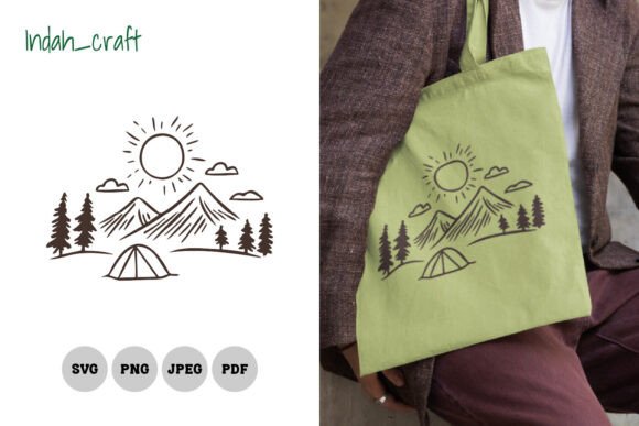Camping Landscape SVG & Clipart Graphic Crafts By Indah_Craft